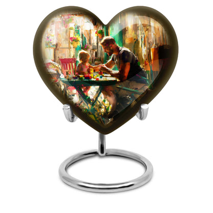 Personalized Father Keepsake Urn for Dad - 10-inch, 200 cu in - Yatskia