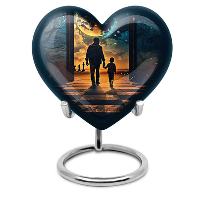 Personalized Father Keepsake Urn for Human Ashes - 10-inch, 200 cu in - Yatskia