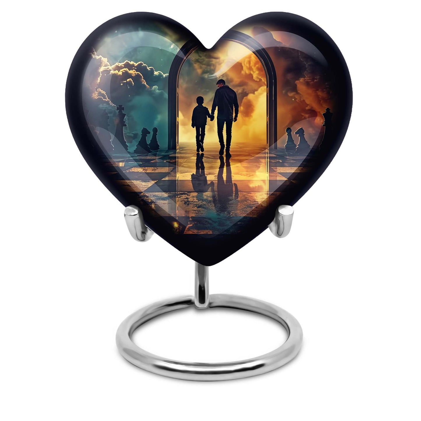 Personalized Father Cremation Urn for Human Ashes - 10-inch, 200 cu in - Yatskia