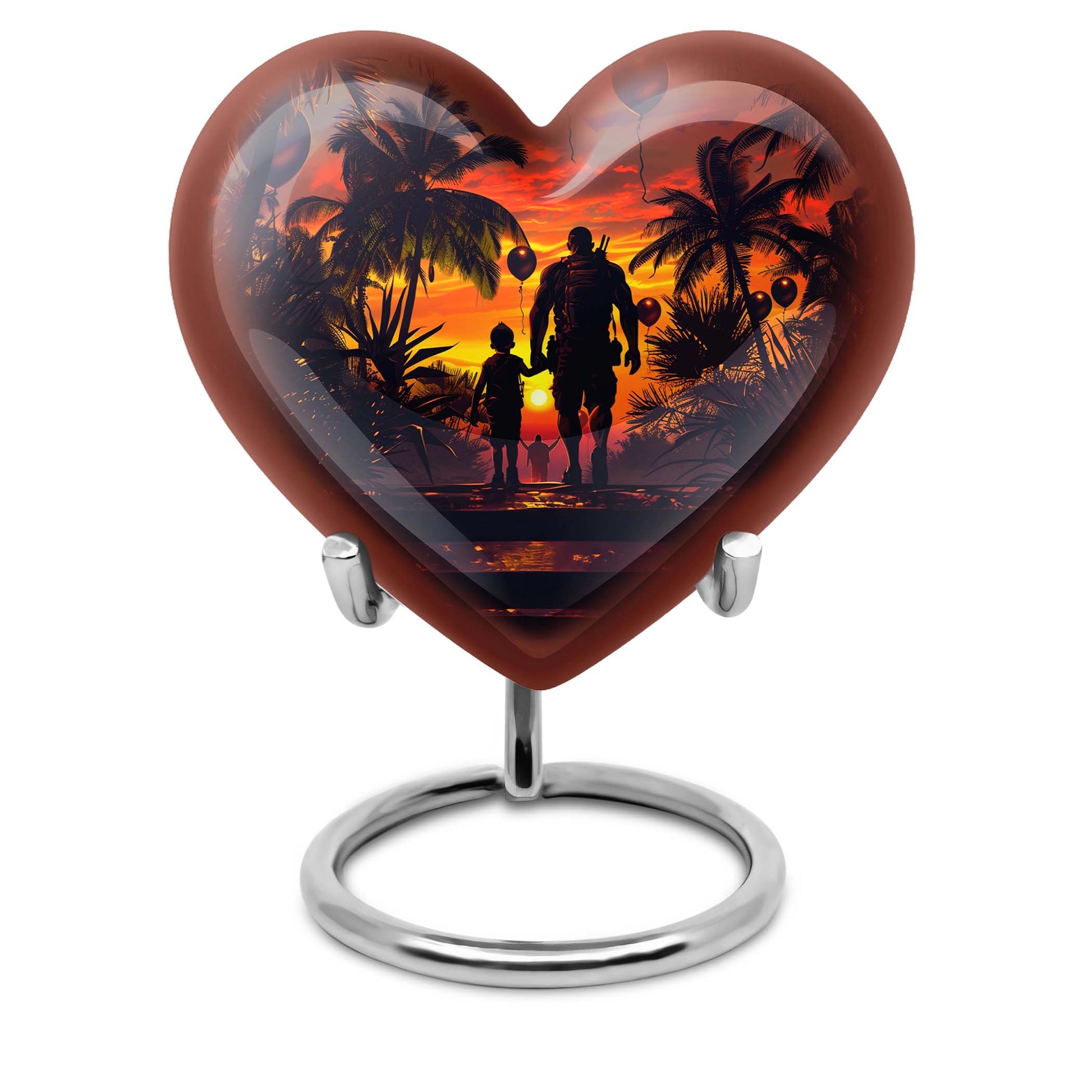 Father and Son Cremation Urns For Human Ashes - Sunset Funeral Urn