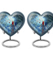 Stained glass heart urn