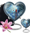 Stained glass heart urn