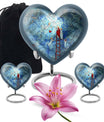 Stained glass heart urn
