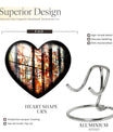Heart-shaped, 10-inch stained glass memorial urn
