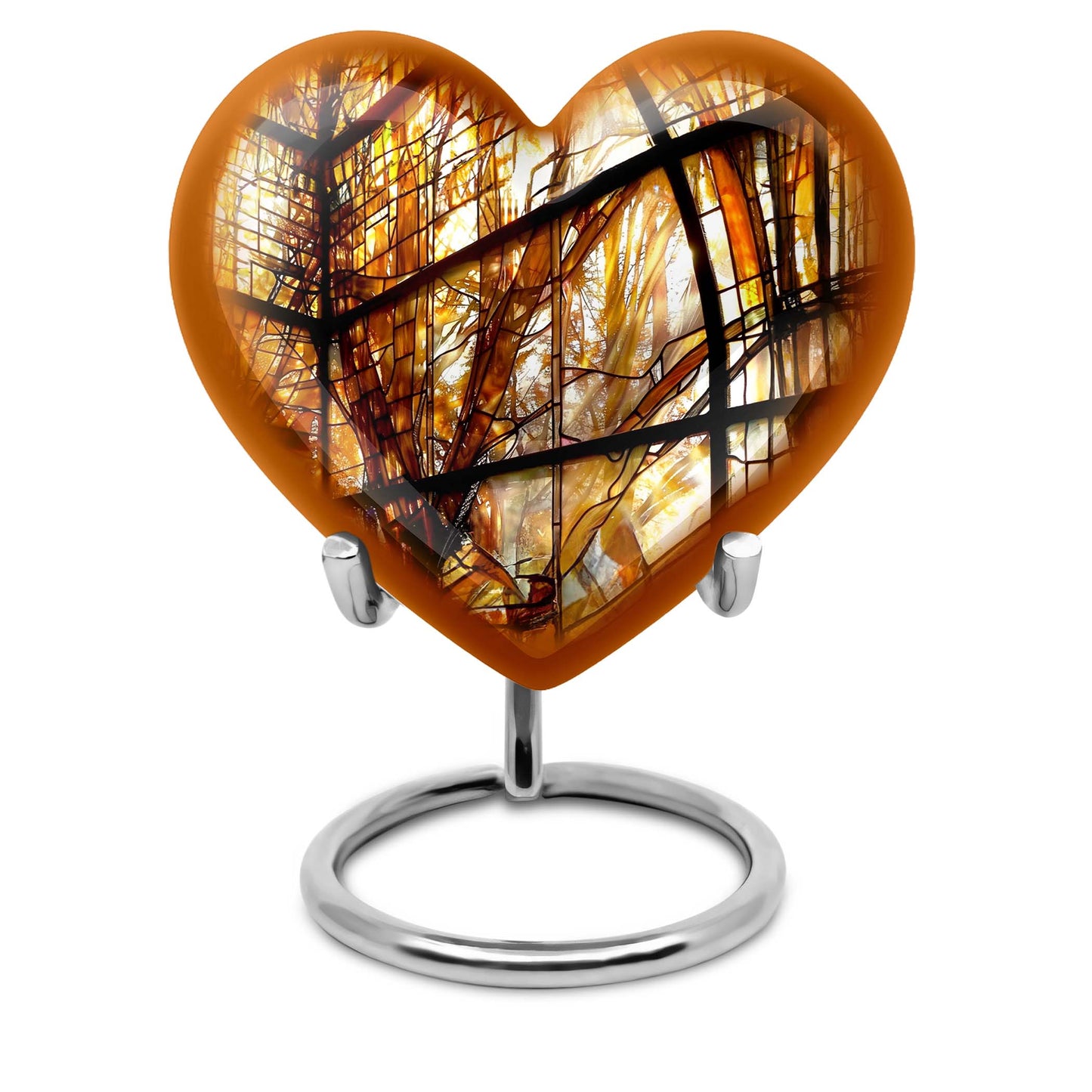 stained glass heart urn for men ashes