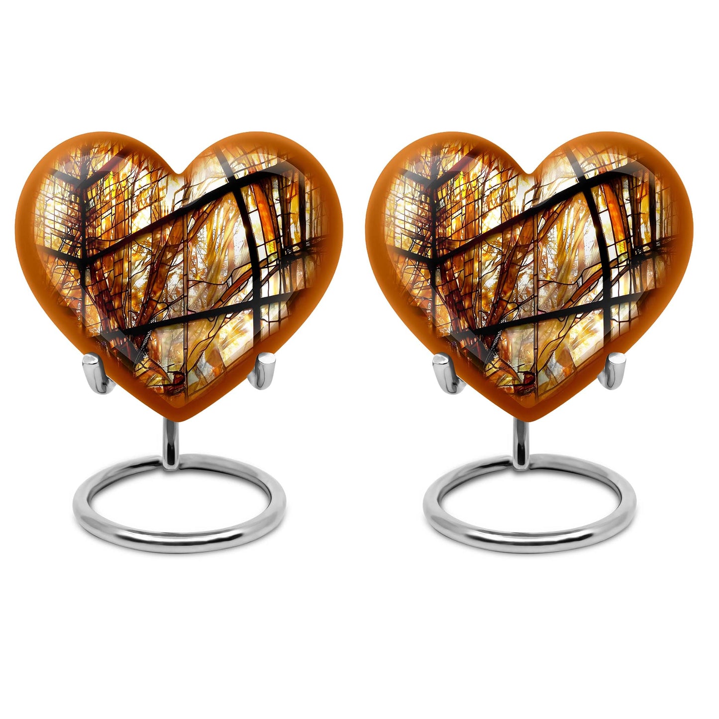 stained glass heart urn for men ashes