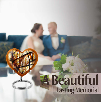 stained glass heart urn for men ashes