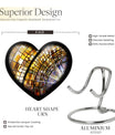 heart-shaped stained glass cremation urn for males