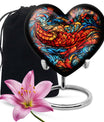 stained glass Heart Urn