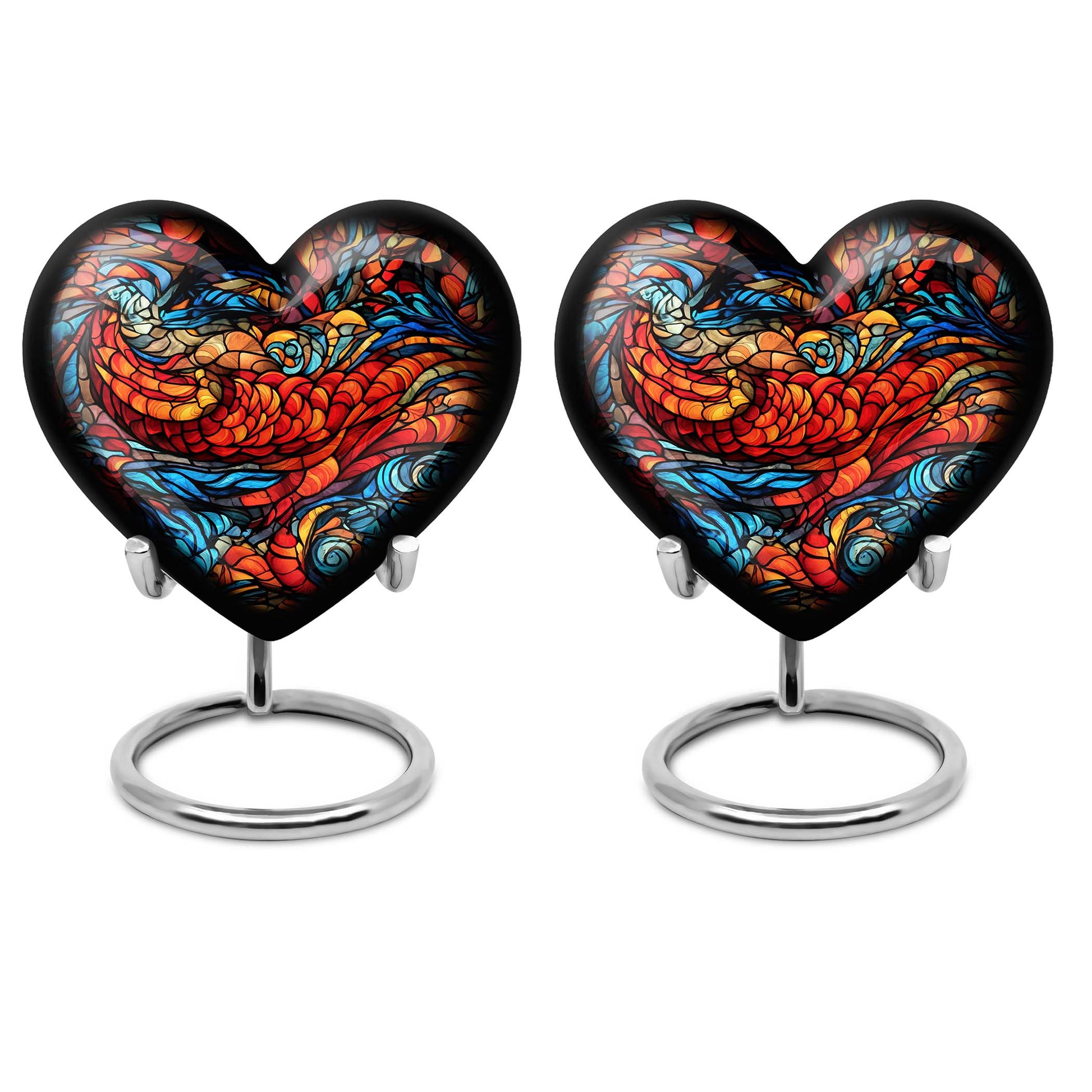 stained glass Heart Urn