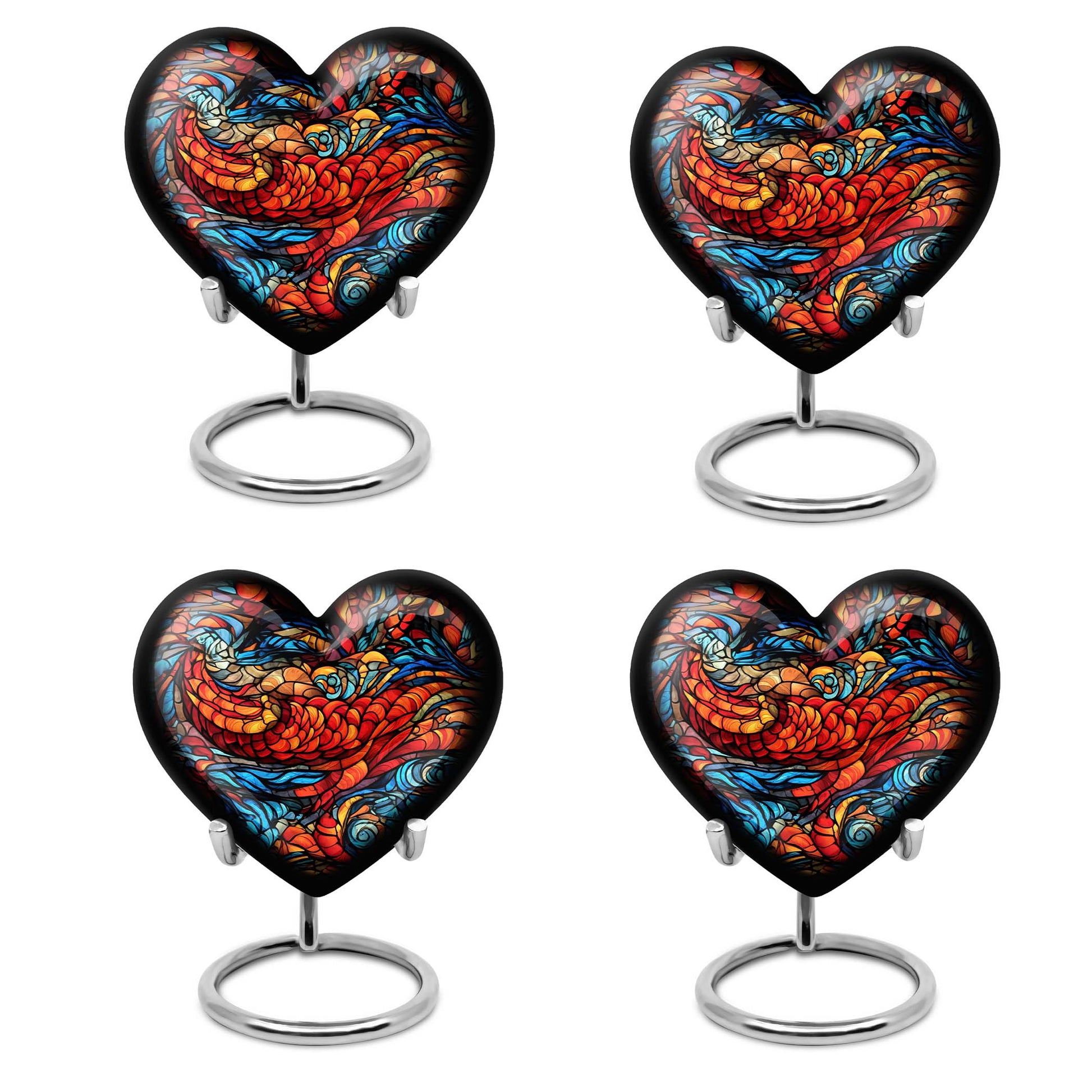 stained glass Heart Urn