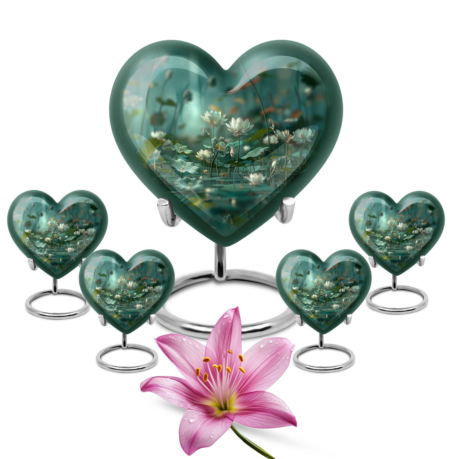 Lotus Urn Heart Design