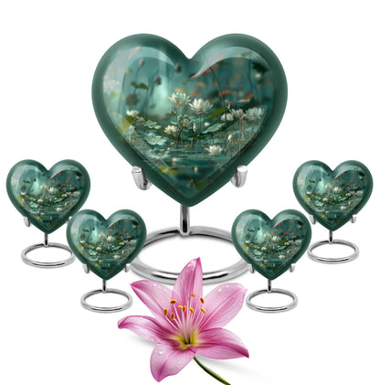 Lotus Urn Heart Design