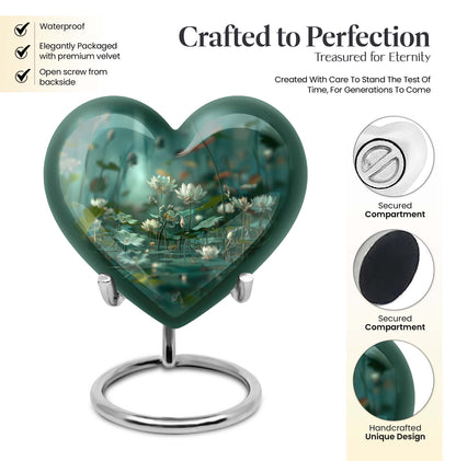 Lotus Urn Heart Design
