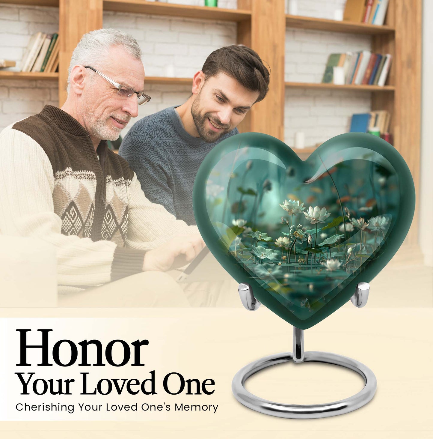 Lotus Urn Heart Design