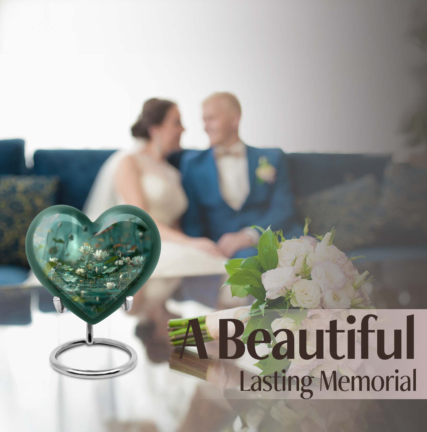 Lotus Urn Heart Design