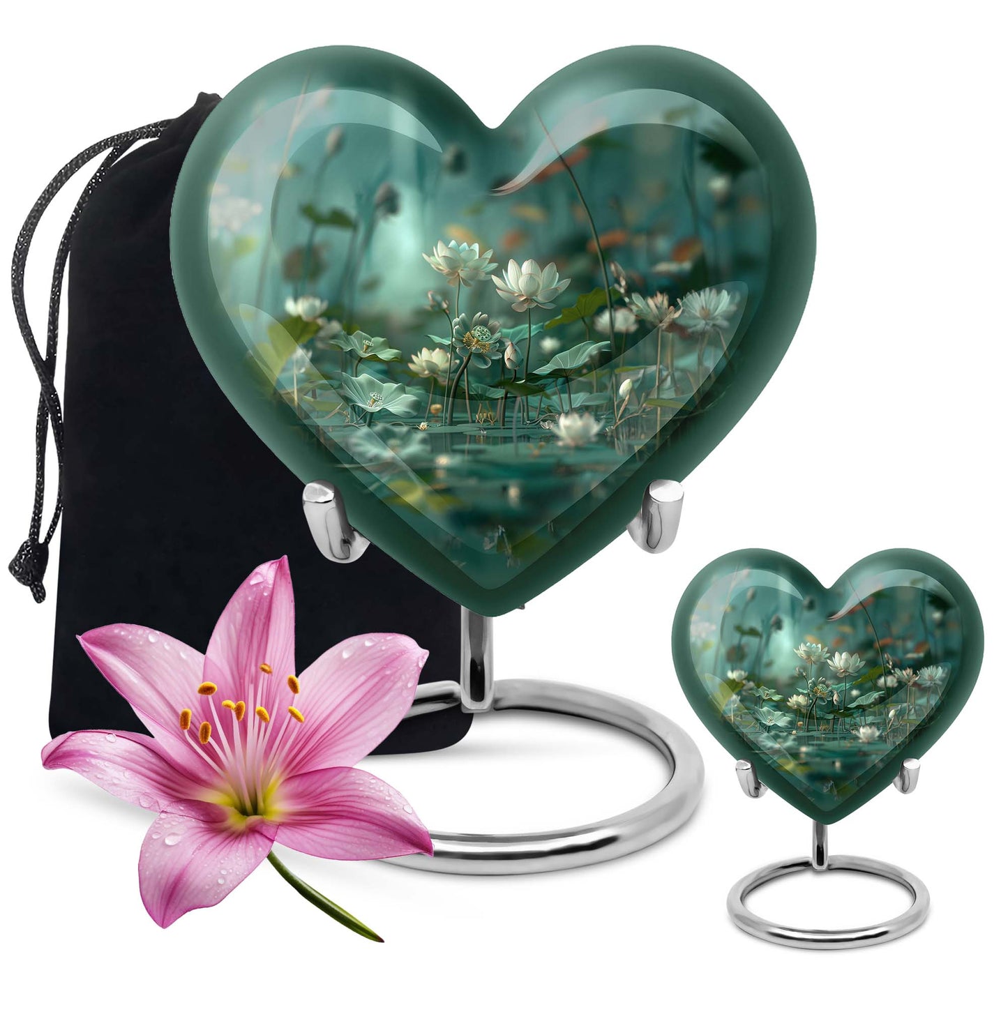 Lotus Urn Heart Design