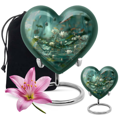Lotus Urn Heart Design