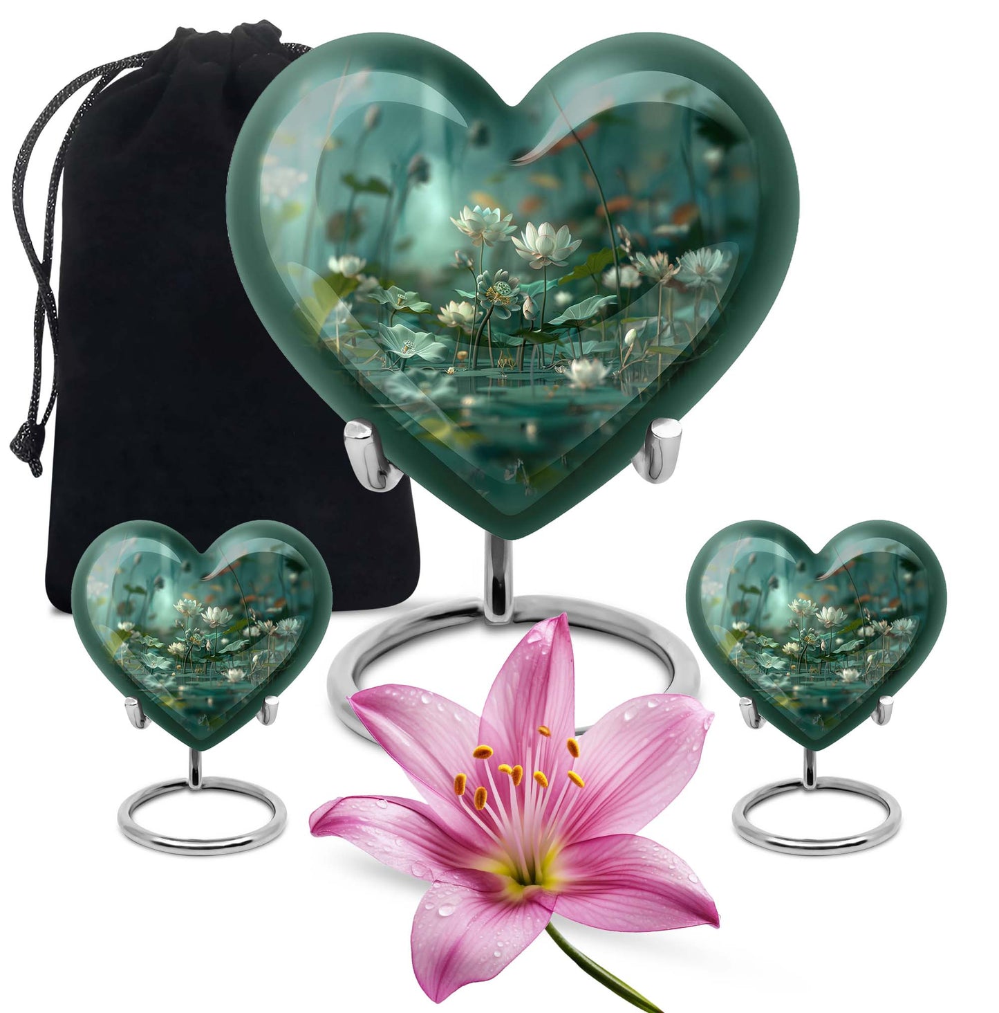 Lotus Urn Heart Design
