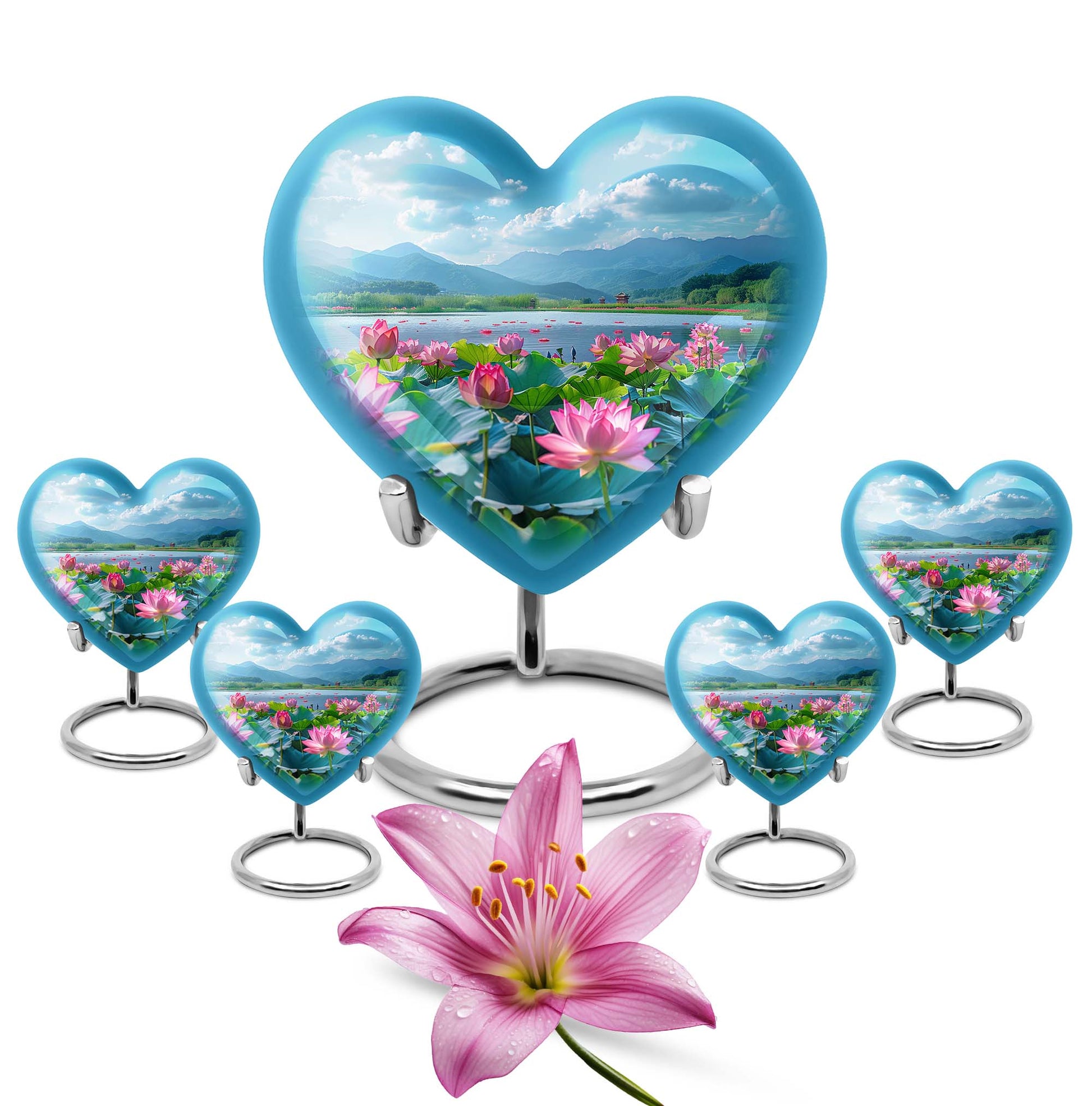 Aluminium large Lotus Urn, 