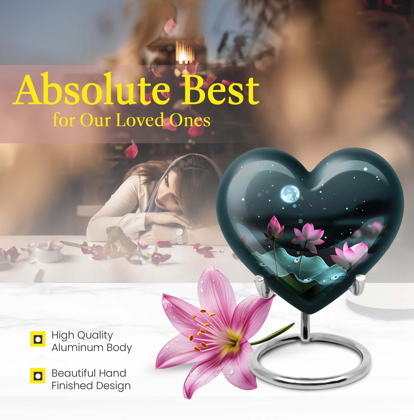 heart-shaped Lotus Urn