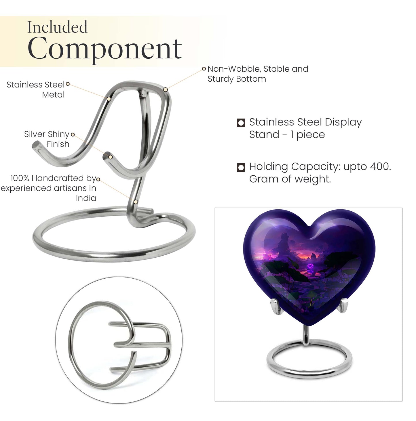 Heart-shaped Lotus Urn