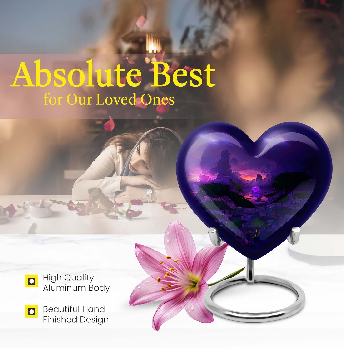 Heart-shaped Lotus Urn