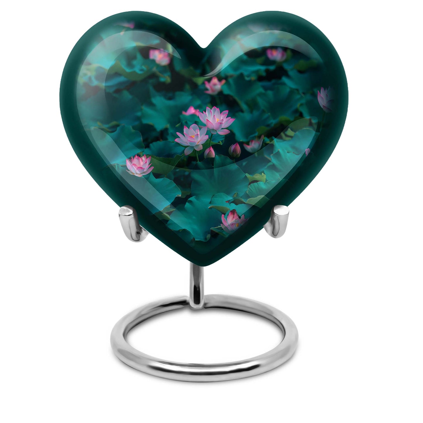 Personalized Flower Cremation Urn for Human Ashes - 10-inch, 200 cu in - Yatskia