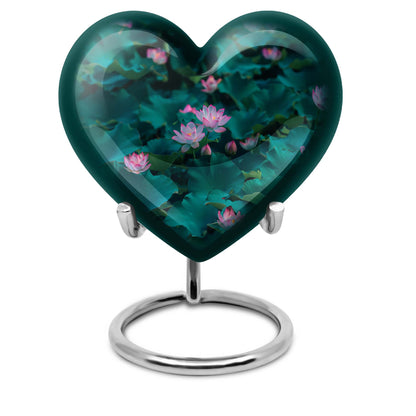Personalized Flower Cremation Urn for Human Ashes - 10-inch, 200 cu in - Yatskia