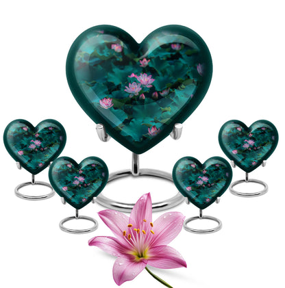 Personalized Flower Cremation Urn for Human Ashes - 10-inch, 200 cu in - Yatskia