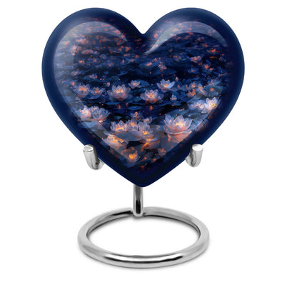 Personalized Flower Cremation Urn for Women - 10-inch, 200 cu in - Yatskia