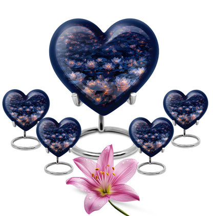 Personalized Flower Cremation Urn for Women - 10-inch, 200 cu in - Yatskia