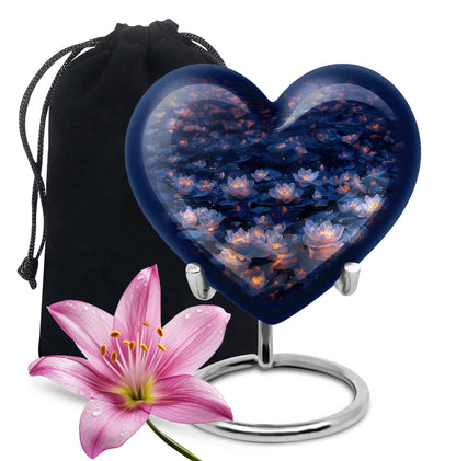 Purple Personalized Galaxy Cremation Urn for Human Ashes - 10-inch, 200 cu in - Yatskia