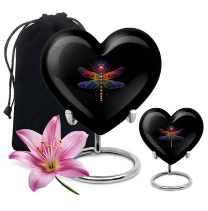 Personalized Dragonfly Cremation Urn for Men & Women - 10-inch, 200 cu in - Yatskia