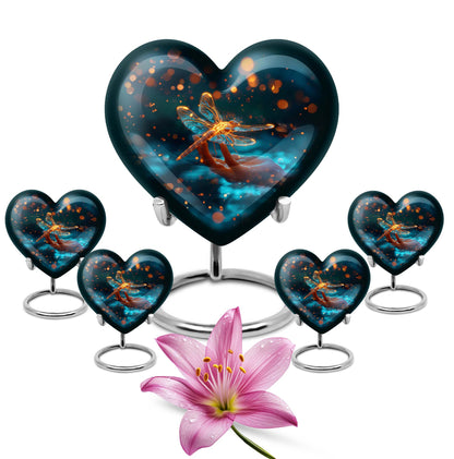 Personalized Dragonfly Cremation Urn for Human Ashes - 10-inch, 200 cu in - Yatskia