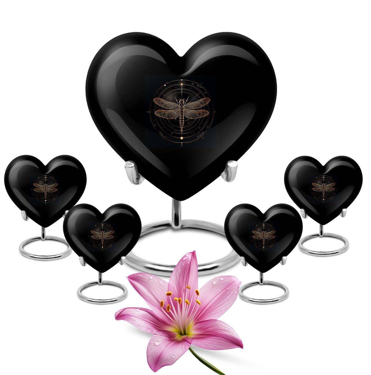 Personalized Dragonfly Cremation Urn for Human Ashes - 10-inch, 200 cu in - Yatskia