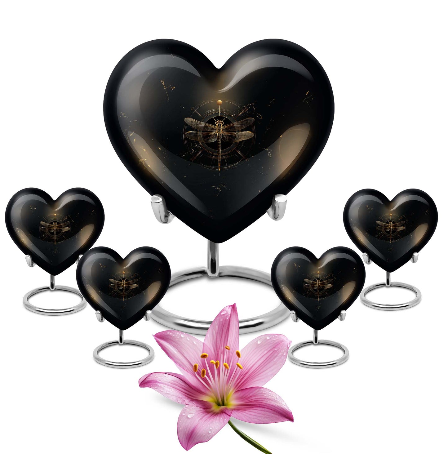 Personalized Dragonfly Cremation Urn for Human Ashes - 10-inch, 200 cu in - Yatskia