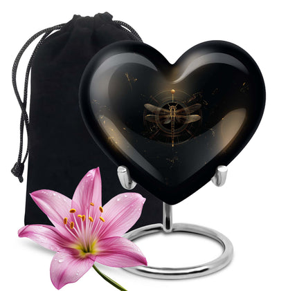 Personalized Dragonfly Cremation Urn for Human Ashes - 10-inch, 200 cu in - Yatskia