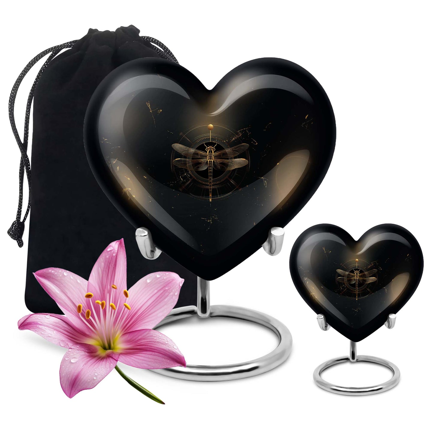 Personalized Dragonfly Cremation Urn for Human Ashes - 10-inch, 200 cu in - Yatskia