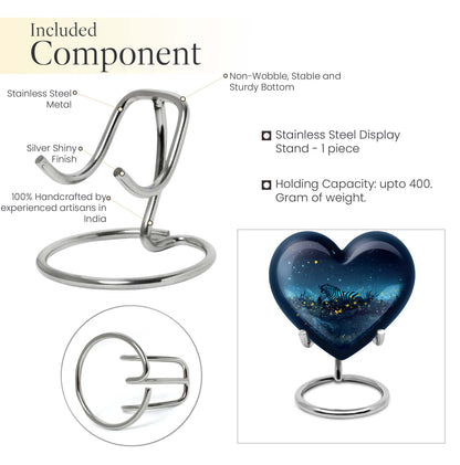 heart-shaped zebra urn for human ashes