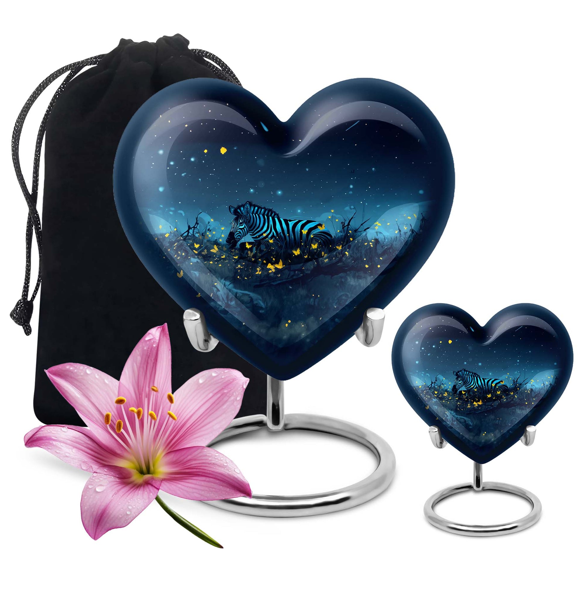 Zebra Metal Urns For Human Ashes Funeral, Ashes Cremation Urn