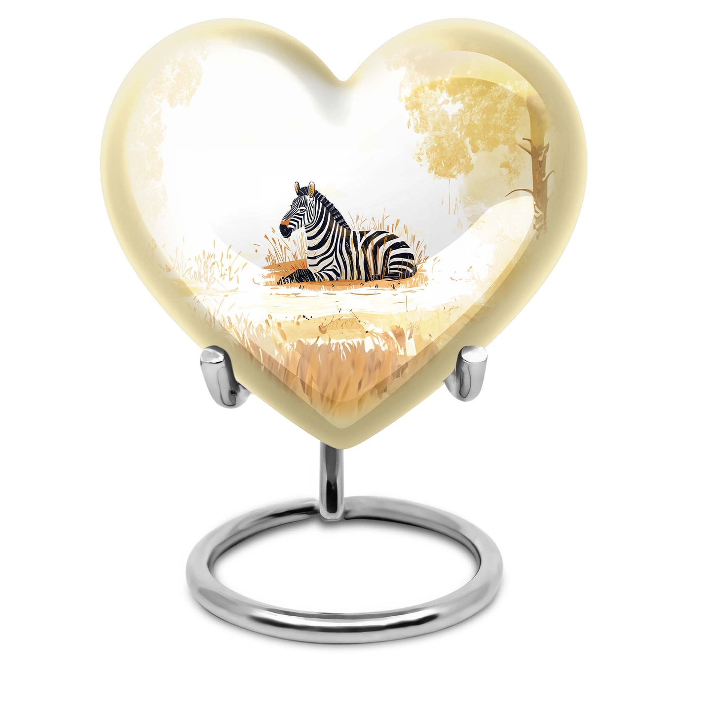 Personalized Zebra Cremation Urn for Human Ashes - 10-inch, 200 cu in - Yatskia