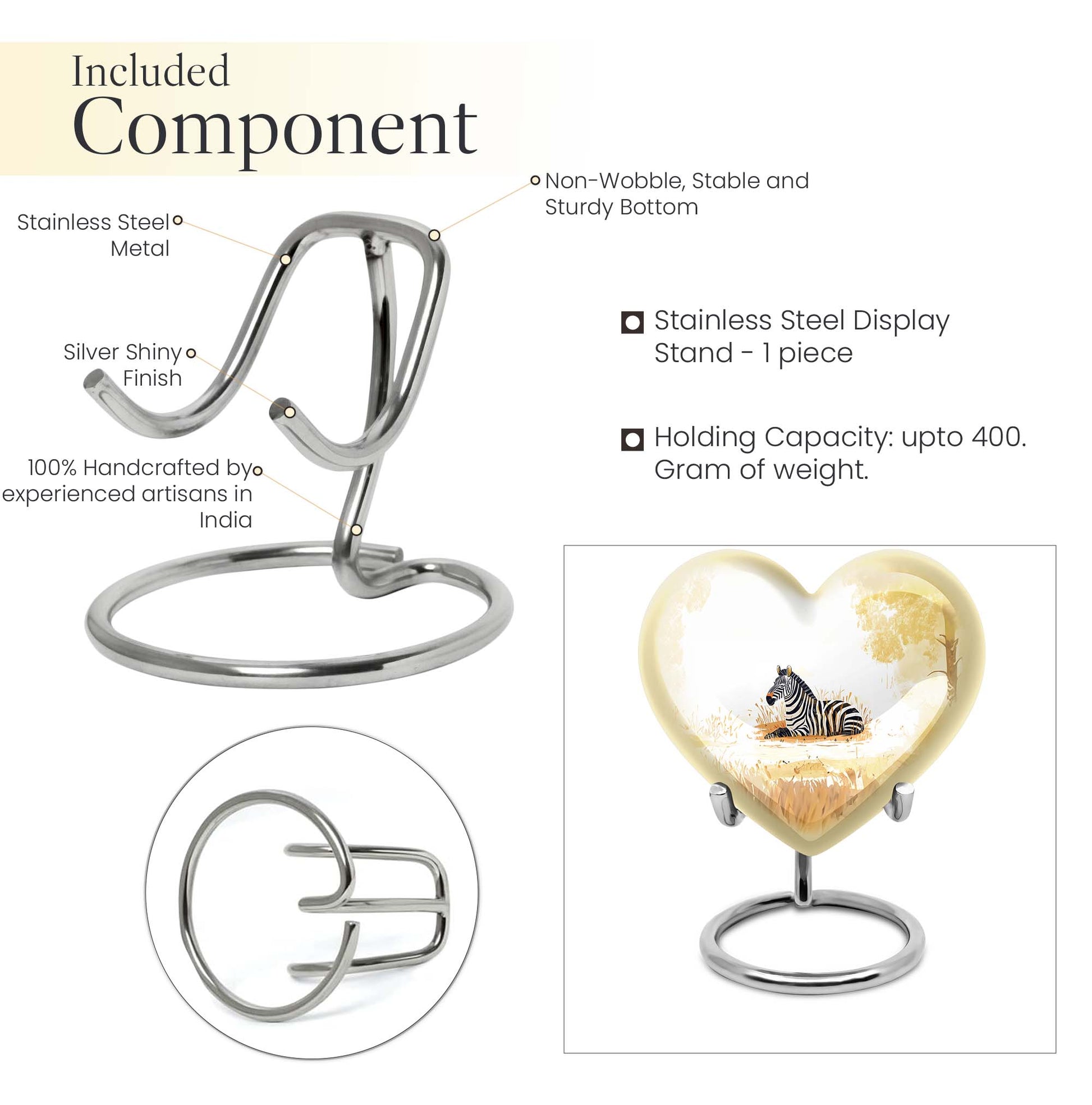 Heart-shaped Urn for human ashes