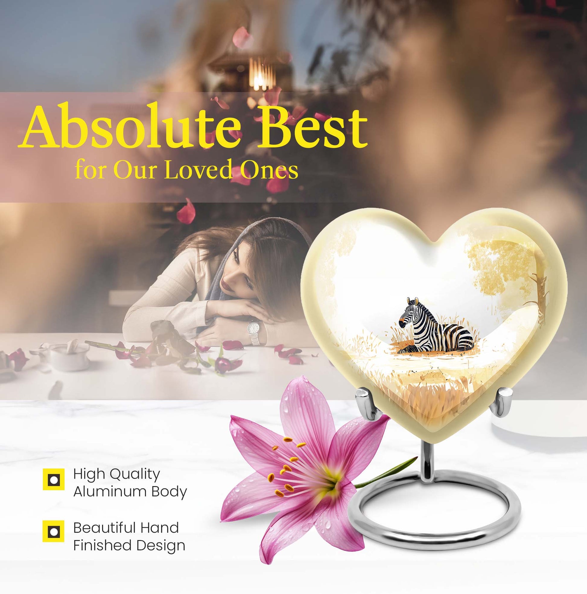 Heart-shaped Urn for human ashes