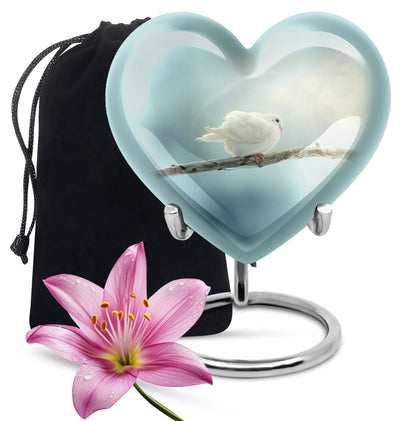 Personalized Bird Memorial Urn for Human Ashes - 10-inch, 200 cu in - Yatskia