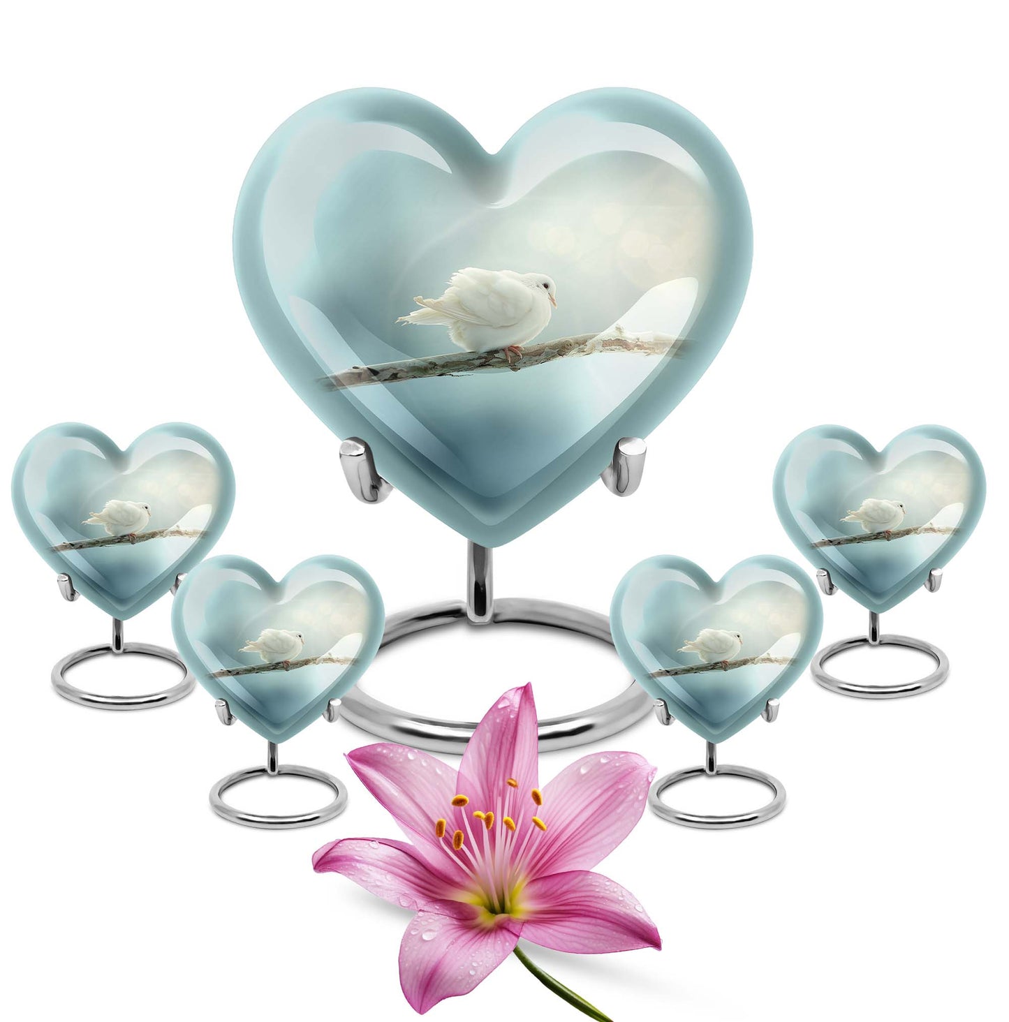 Personalized Bird Memorial Urn for Human Ashes - 10-inch, 200 cu in - Yatskia