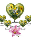 Heart design dove urn, 10 inches aluminium memorial urns for adult female ashes