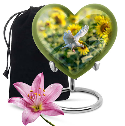 Personalized Bird Cremation Urn for Human Ashes - 10-inch, 200 cu in - Yatskia