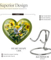 Heart design dove urn, 10 inches aluminium memorial urns for adult female ashes