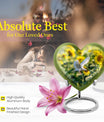 Heart design dove urn, 10 inches aluminium memorial urns for adult female ashes